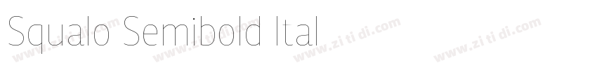 Squalo Semibold Ital字体转换